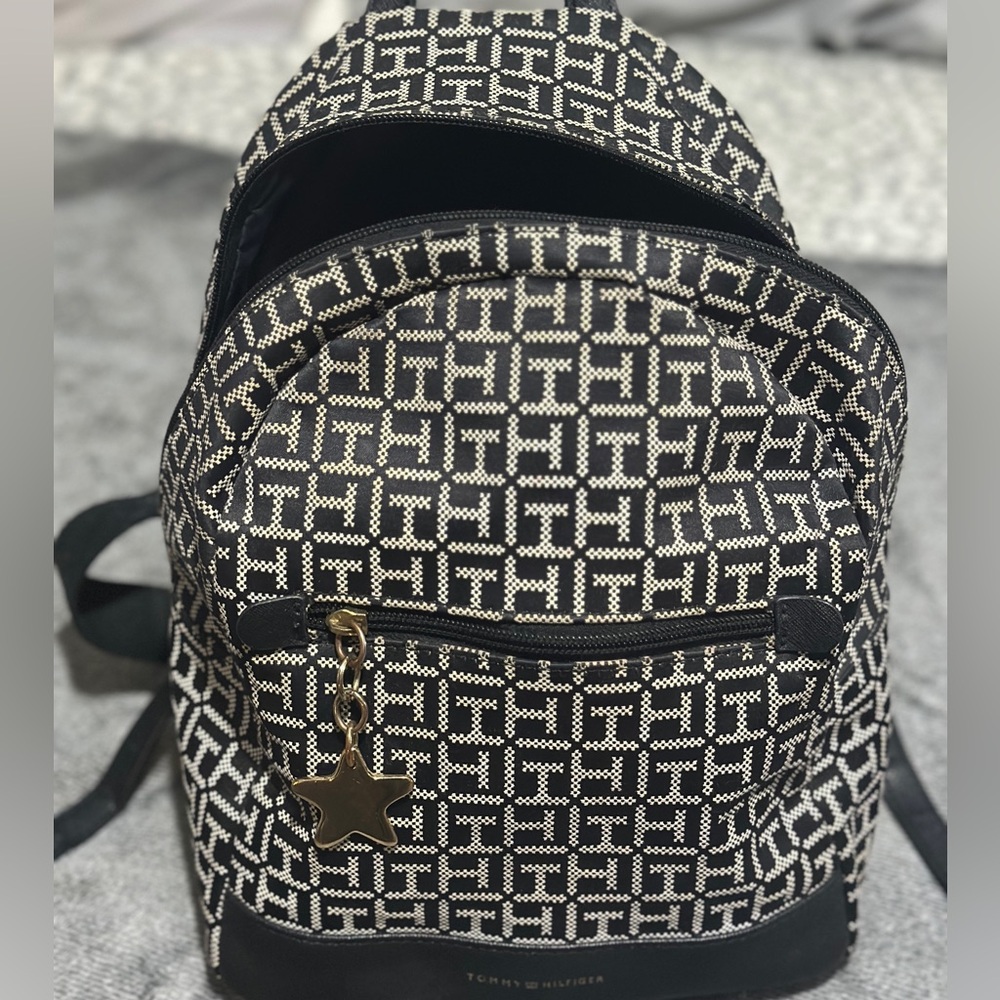Tommy Hilfiger Monogram Black and White Backpack
